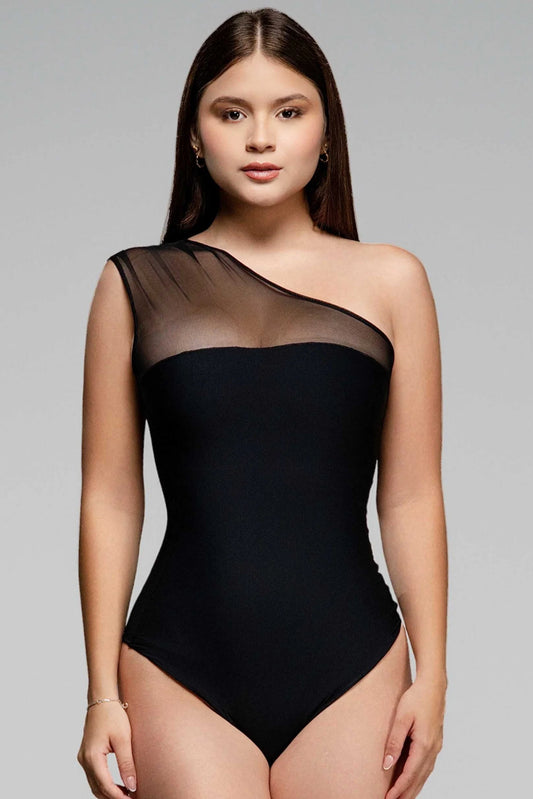 Body Atenea negro con control de abdomen