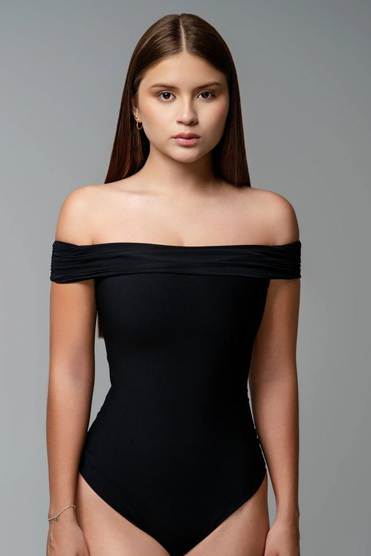 Body Daphne negro con control de abdomen