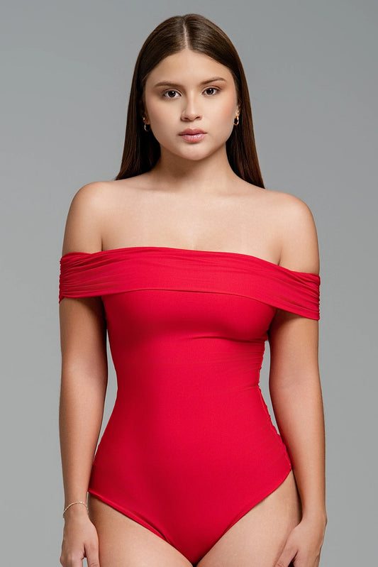 Body Daphne rojo con control de abdomen